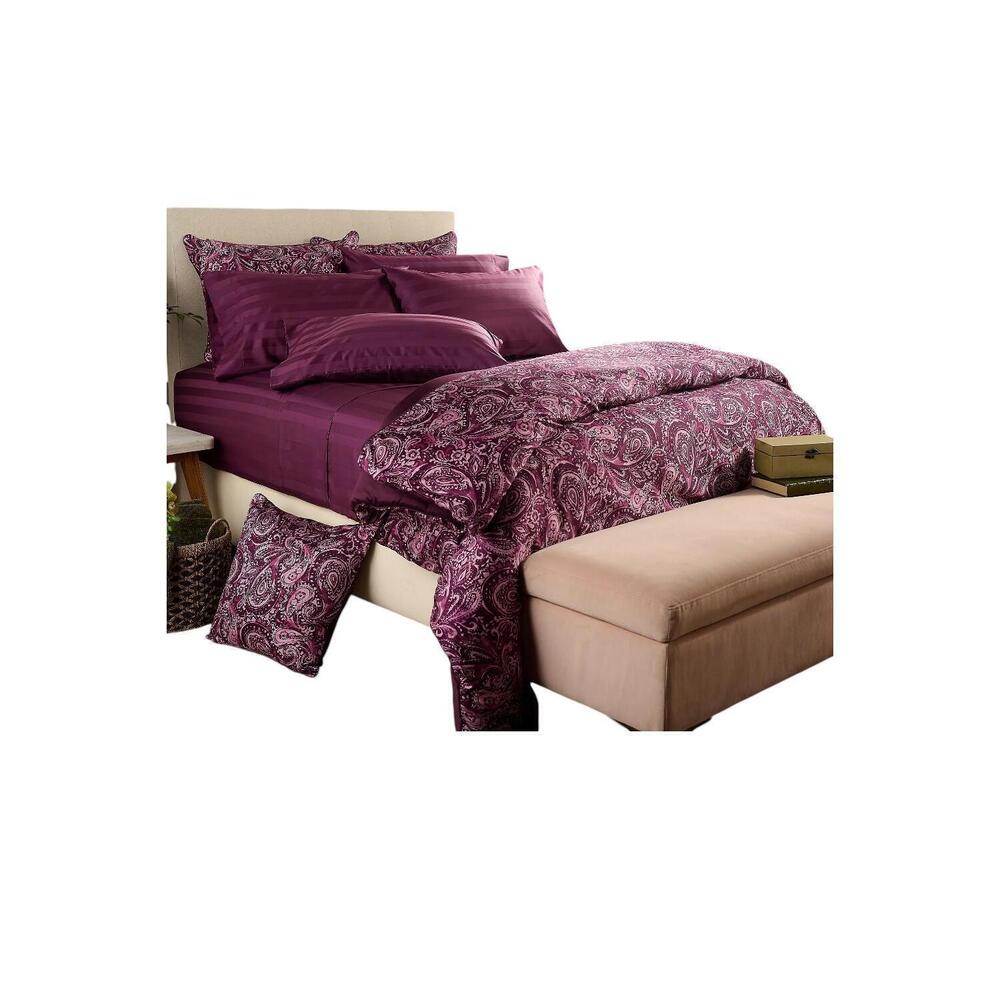 Northern Nights Paisley Comforter 4-Piece Set Eggplant